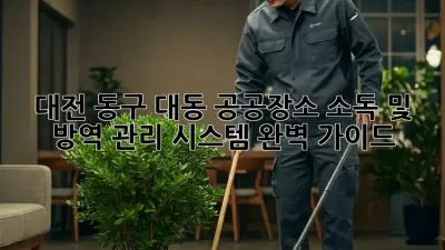 대전 동구 대동 공공장소 소독 및 방역 관리 시스템 완벽 가이드